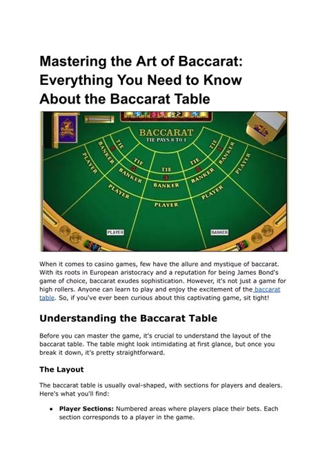 Everything You Need to Know About The Baccarat Machine .